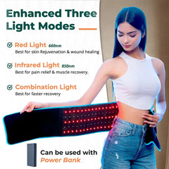 AWA infrared therapy belt in use for lower back recovery