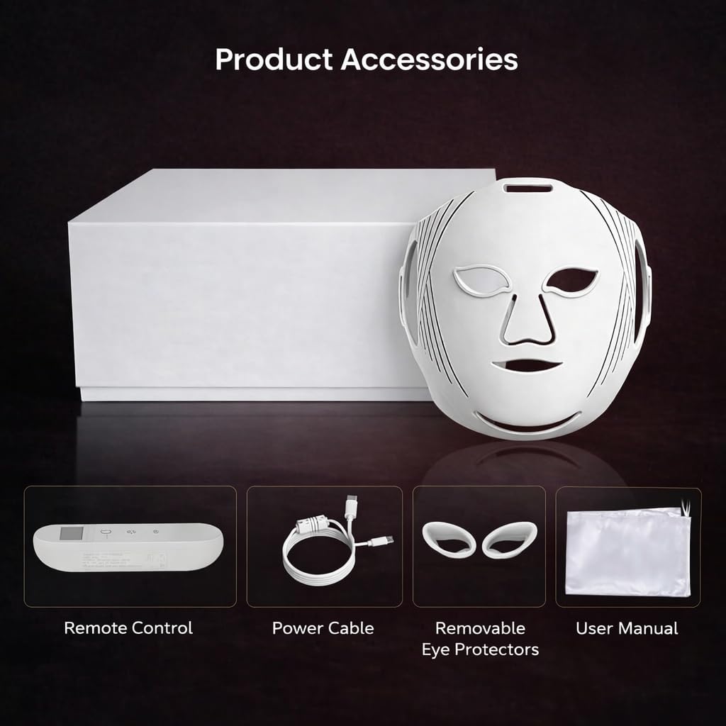 LED Light Therapy Face Mask — FDA-Cleared for Wrinkles & Acne, FSA