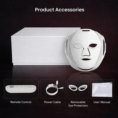 LX500 silicone LED face mask showing red and near-infrared light mode