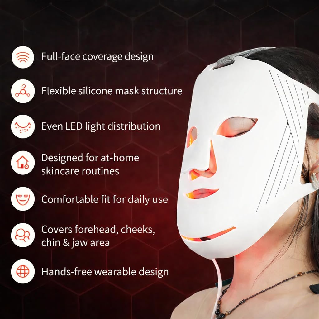 AWA LX500 light therapy mask for wrinkle reduction and collagen boost