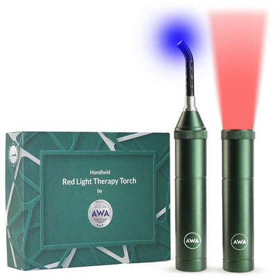 AWA red and blue light therapy torch for skin and lip care