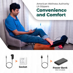 AWA red light therapy foot slippers — wearable home therapy