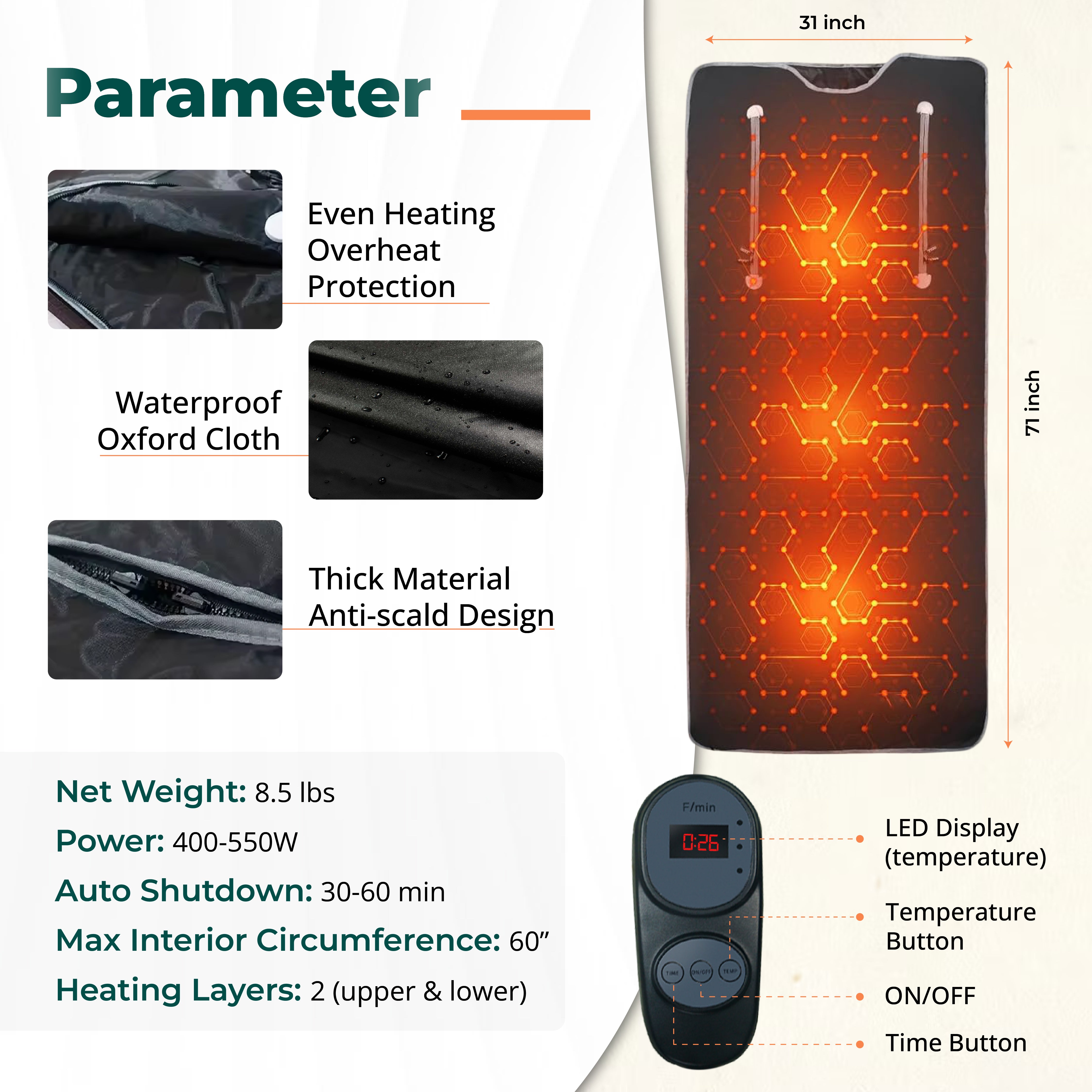 HL300 Portable Far Infrared Sauna Blanket